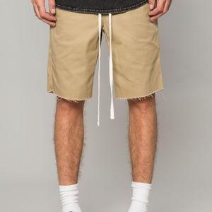 Khaki Twill Drop Crotch Shorts